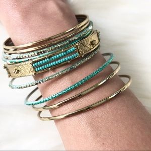 Set of bangle bracelets